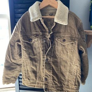 Boys Old Navy Corduroy Sherpa Lined Jacket